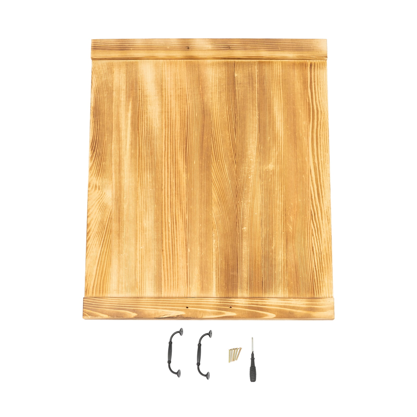 30*22 in Wood Stove-top Cover with Handles Wood Tray For Home Restaurants Bars Coffee Houses