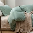thumbnail image 4 of U by Bedsure King Washed 3 Pieces Duvet Cover Set,with Zipper Closure,Sage Green, 4 of 6