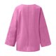 thumbnail image 5 of Camiseta de manga larga y cuello redondo de color liso para mujer: estilo informal y holgado, tejido de poliéster para los días más frescos., 5 of 5