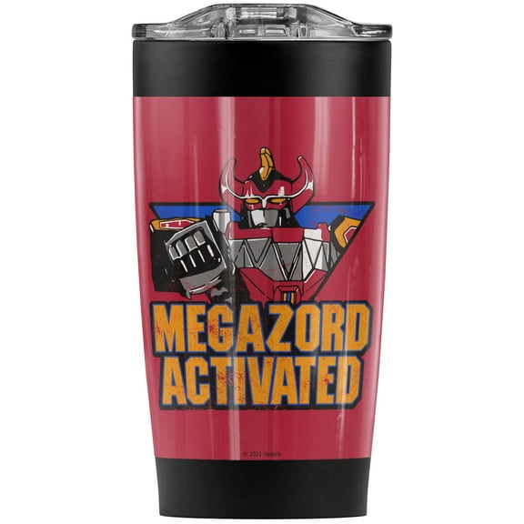 Power Rangers/Megazord Activated Stainless Steel Tumbler 20 oz Coffee Travel Mug/Cup, Vacuum Insulated & Double Wall with Leakproof Sliding Lid | Great for Hot Drinks and Cold Beverages
