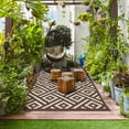 thumbnail image 4 of DEORAB Outdoor Rugs Waterproof Plastic Straw Mat 6'x9' Reversible for RV Patio Deck Beach Coffee & Beige, 4 of 6