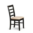 thumbnail image 2 of East West Furniture Parfait 38" Fabric Dining Chairs in Cappuccino (Set of 2), 2 of 3