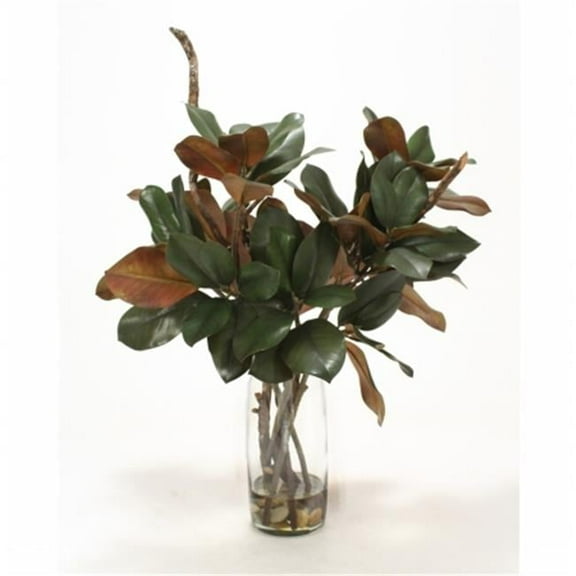 Distinctive Designs International 15833 Magnolia Foliage & Branches in Glass Cylinder
