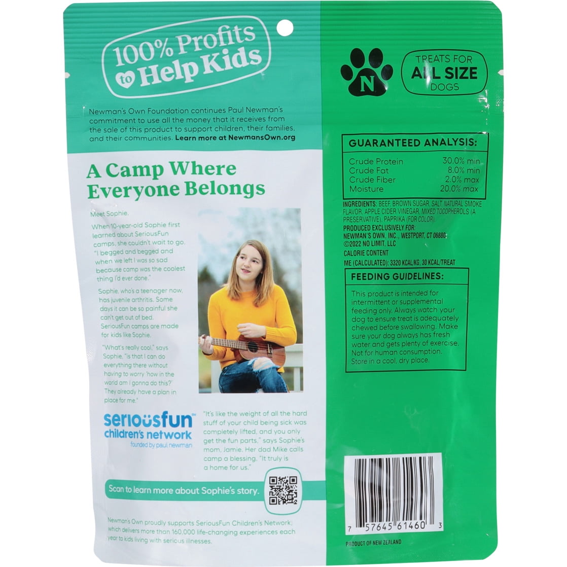 (2 pack) Newman's Own Original Recipe Beef Jerky Treats for Dogs