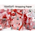 thumbnail image 3 of HOMERAL Christmas Wrapping Paper Roll - Pink Gift Wrap with Christmas Trees, Santa Claus, Snowflakes - Perfect for Christmas - 17 Inch X 33 Feet, 3 of 8