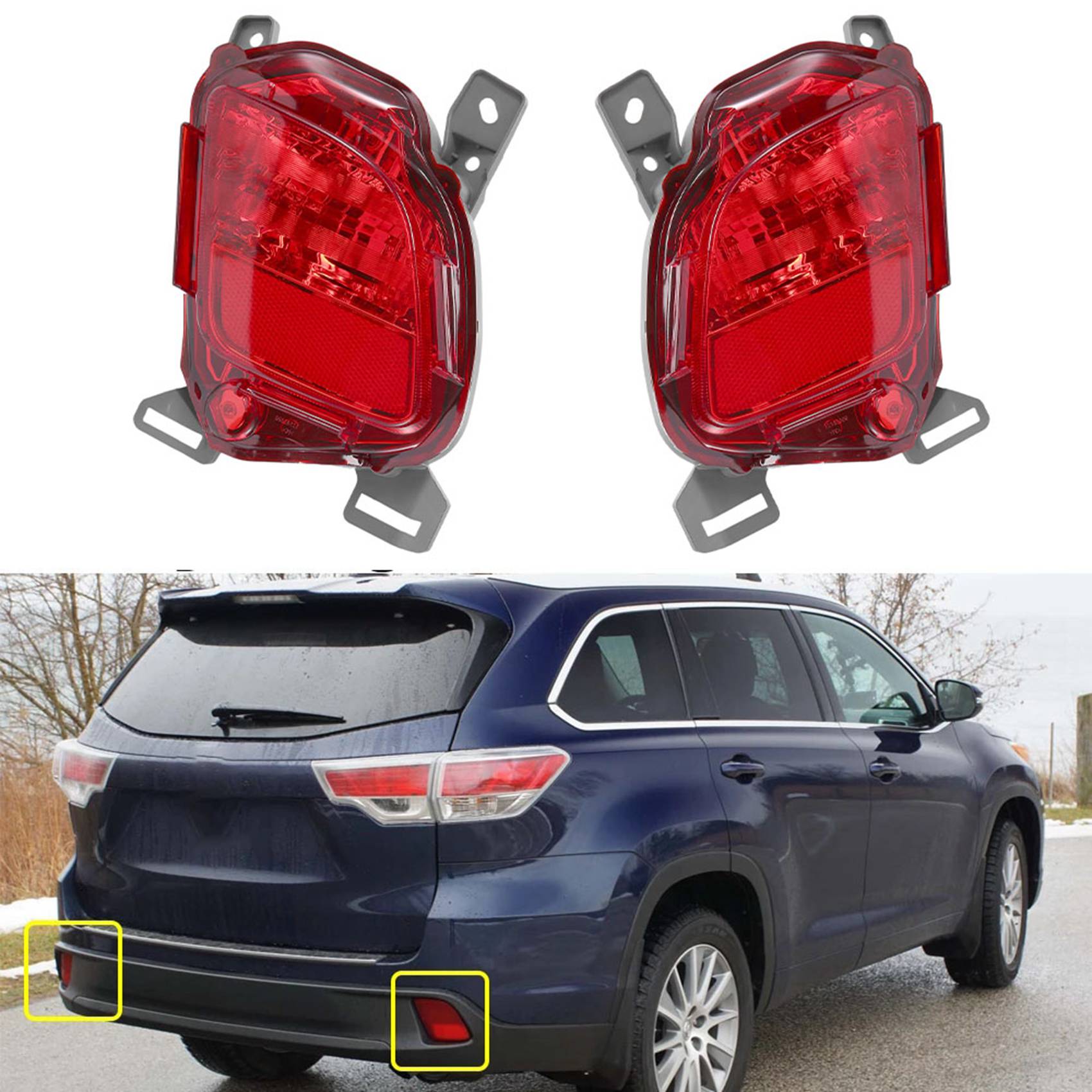 814900E020 Car Left Rear Bumper Fog Light Parking Warning Reflector
