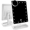 thumbnail image 1 of Touch Screen Vanity Mirror with Lights, Bluetooth, Wireless Audio Speaker, Dimmable Light, Detachable 10X Magnification - Rechargeable, 1 of 4