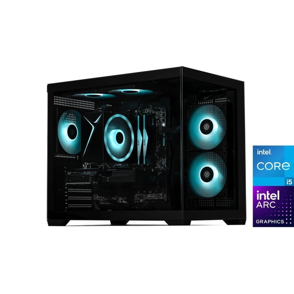 STORMCRAFT Gaming PC SIRIUS Intel Core i5-14400F Intel Arc B580 12GB OC ASROCK – AI Powered 32GB (16Gx2) DDR5 RGB 6000MHz 1TB NVMe SSD 650W PSU Windows 11 Home - SI1440FCB-B58N1