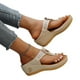 thumbnail image 2 of Sandalias de playa para mujer Sandalias con tacón inclinado y punta con clip, 2 of 5