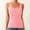 Pink, variant on Women's Breathable Round Neck Sleeveless Comfortable Casual Loose Fit Tank Top For Summer Layering