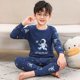 thumbnail image 2 of Conjunto de pijamas de Navidad para niños y niñas, ropa de dormir con cuello redondo y pantalones largos, con dibujos de gatos, para invierno, 2 of 4