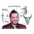 thumbnail image 4 of Post Malone Face Temporary Tattoos Set for Halloween Costume Accessories and Parties, Skin Safe, 4 of 5