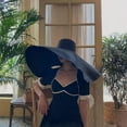 thumbnail image 5 of SikaFu Oversized Beach Straw Hats for Women Extra Large Wide Brim Beach Hat Foldable Roll up Floppy Sun Hat, 5 of 7