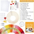 thumbnail image 3 of 304 Pack Embroidery Kit, 200 Colors Threads, 5 count  Embroidery Hoops, 2 count Aida Cloth, Instructions, Bag and  Stitch Tools Set, Hand Embroidery Starter Kit for Beginners Adults, 3 of 6