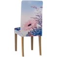 thumbnail image 2 of ABPHQTO Funda protectora para silla elástica con flores de mariposa y hortensias azules, funda protectora para asiento para comedor, Hotel, fiesta de boda, juego de 1, 2 of 4