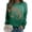 Green, variant on Dolkfu Pull-on Women Clothing Long Sleeve Crew Neck Horse Black Sweatshirt Casual Animal Printed Tops Black,L