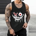 thumbnail image 4 of Camisetas de Tanque de los Hombres Tanque de los Hombres Incolor Gradiente de Impresión Cuello Redondo Correa Delgada Fuga Atrás Regular Casual Deportes Blusas de Tanque, 4 of 5