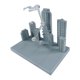 thumbnail image 1 of Base de soporte de exhibición para modelos con soporte seguro y dos adaptadores. Ligera y con estilo urbano. Gris 145x95x11cm, 1 of 9