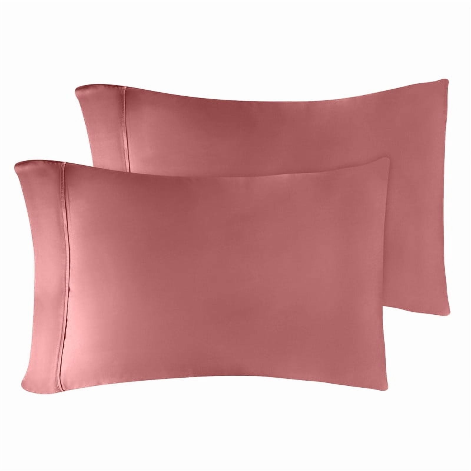 Superior Egyptian Cotton 400 TC Pillowcases, Set of 2, King Size, Blush
