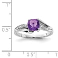 thumbnail image 2 of Primal Silver Sterling Silver Amethyst and Diamond Ring, 2 of 4