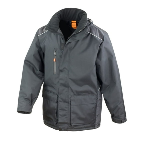 Result Mens Work-Guard Vostex Long Coat / Workwear (Waterproof & Windproof)