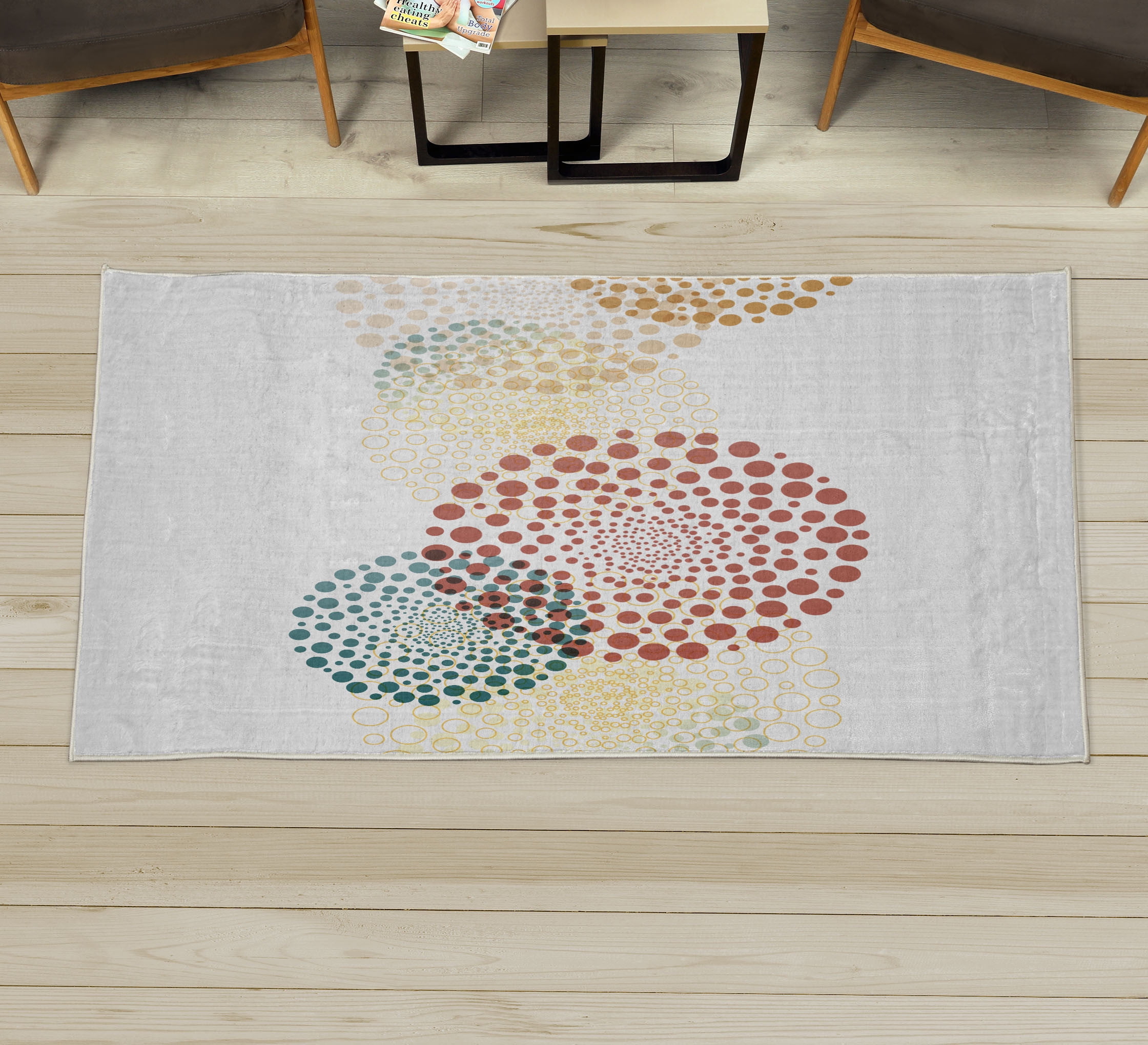 Abstract Decorative Rug, Modern and Cool Design Surreal Dots Like and ...