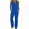 thumbnail image 5 of Women's Bib Snow Pants Windproof Waterproof Hiking Insulated Romper Snowpants Overalls with Pockets for Skiing Blue S, 5 of 9