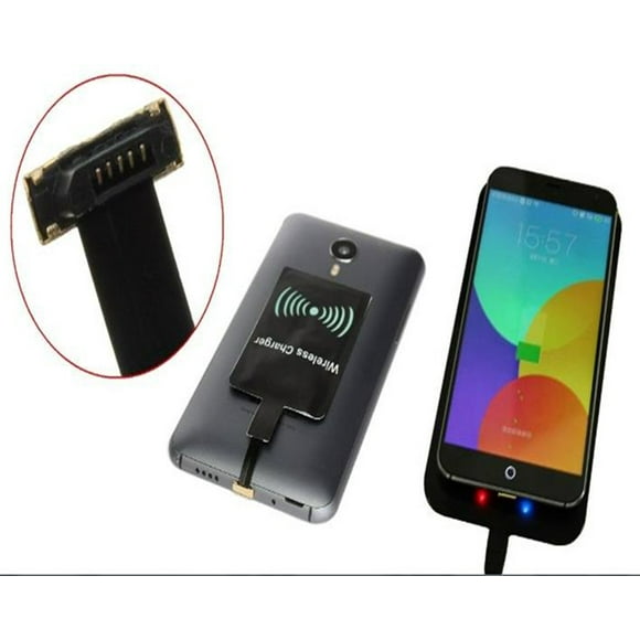 Qi Wireless Charger Charging Receiver Pad (Micro USB Port UP) for Samsung / LG / Sony / Google / Motorola / Android Phones