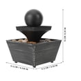 thumbnail image 2 of OULII Miniature Tabletop Fountain Desktop Design Black Resin 1Pcs, 2 of 8
