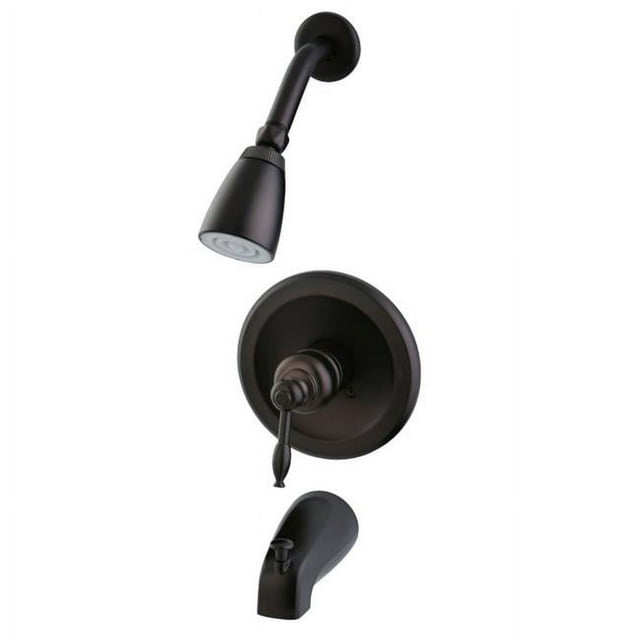 Kingston Brass KB535KL Robinet de Baignoire et Douche à Poignée Unique, Bronze Huilé