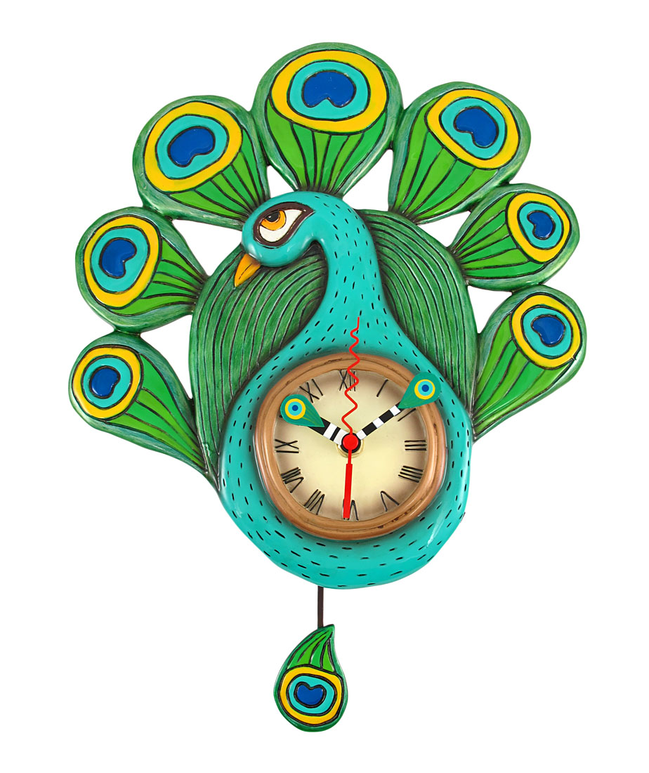 Allen Designs Pretty Peacock Pendulum Wall Clock Walmart Canada