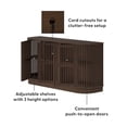 thumbnail image 4 of Plank+Beam Contour Solid Wood Sideboard with 3 Doors, 59" TV Stand for Living Room, Walnut, 4 of 14