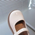 thumbnail image 6 of Girls' Basic Solid Color Flat Shoes, Soft Sole Casual Mary Janes, Great for Daily School Uniform Matching, Outdoor Walks and Everyday Casual Outings Beige 9-9.5 Years, 6 of 9