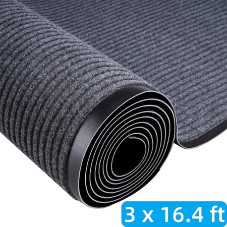 ovyeofr 3 x 16.4 ft commercial carpet non slip runner rug for entryway outdoor indoor gray