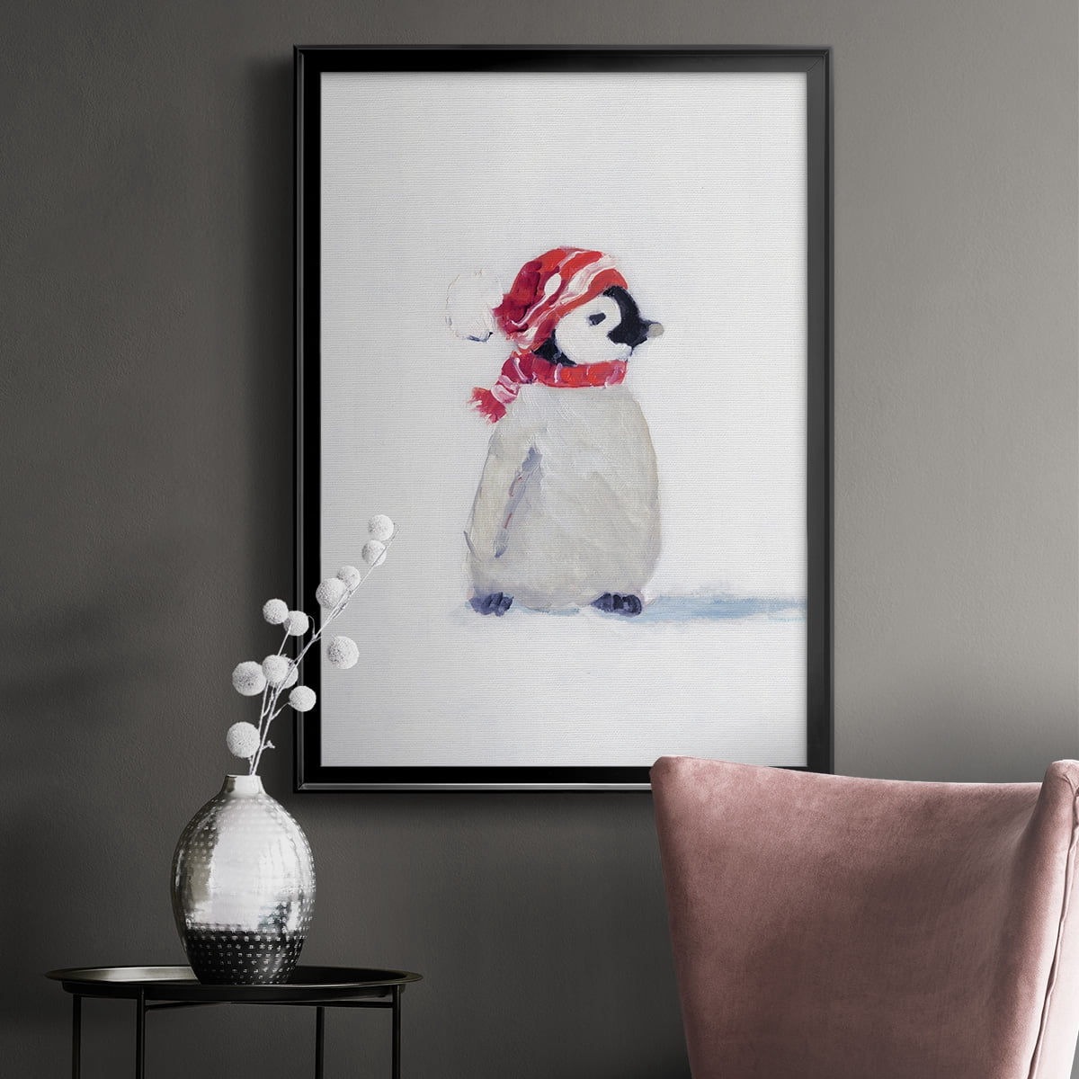 Penguin Play I Premium Classic Framed Print - Ready to Hang