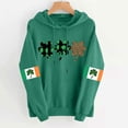 thumbnail image 3 of Women's Hooded Sweatshirt St. Patrick's Day Festival Print Drawstring Pocket Casual Hoodie Tops (XL, Green), 3 of 3