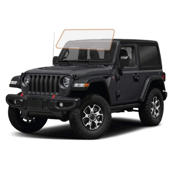 MotoShield Pro Premium Professional 2mil Precut Ceramic Window Tint Film for 2011-2017 Jeep Wrangler 2 Door Hard Top — (Front Windshield 75%) + Lifetime Warranty