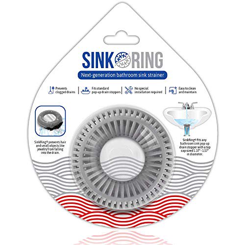 SinkRing The Ultimate Bathroom Sink Drain Protector Hair Catcher