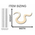 thumbnail image 2 of Unfinished Wood Fishing Worm Shape - Craft - up to 46" DIY 14" / 1/4", 2 of 3