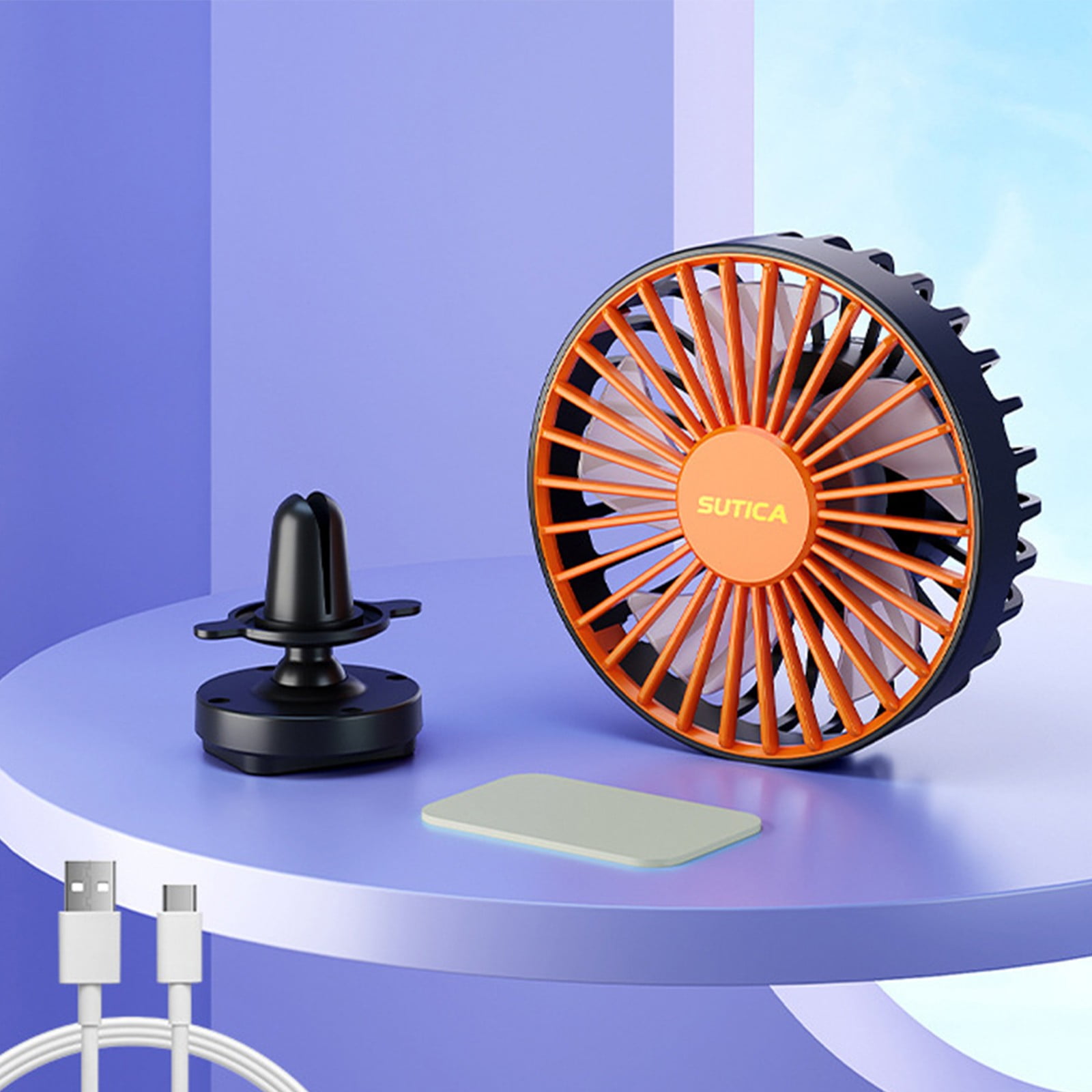 Desk Fan VibHome Clearance of savings! Car Mounted Wireless Powerful Car Fan