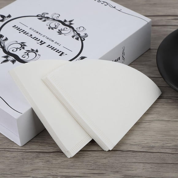 Papier filtre à café 50 pièces pour cuisine, papier filtre en poudre de café goutte à goutte en forme de cône papier de remplacement