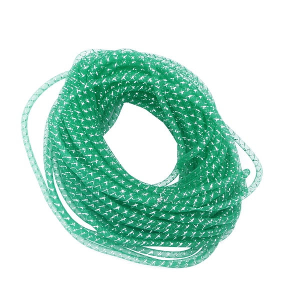 ADDHAT 1 Roll Jewelry Making Rope Light Green Polyester Mesh Tube Cord for Crafts Elastic String Cord