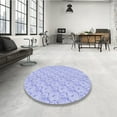 thumbnail image 4 of Ahgly Company Machine Washable Indoor Round Transitional Purple Mimosa Purple Area Rugs, 8' Round, 4 of 7