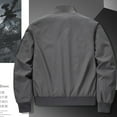 thumbnail image 4 of QHFBli Stand Collar Jacket Men Men's Casual Oversized Baseball Jacket Korean Style Functional Workwear Outerwear Coat, 4 of 5