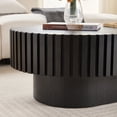 thumbnail image 7 of Tcbosik Oval Coffee Table, 43.7" Modern Cocktail Tea Table, Farmhouse Center Table for Living Room, Easy Assembly, Black, 7 of 7