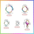 thumbnail image 2 of 1set 304 Stainless Steel Lobster Claw Clasps Parrot Trigger Clasps and Open Jump Rings Rainbow color 9x6x3mm Hole: 1mm 20pcs, 2 of 6