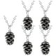 thumbnail image 5 of Collares de herbario de cono de pino de moda de decoraciones navideñas de 5 piezas, 5 of 5
