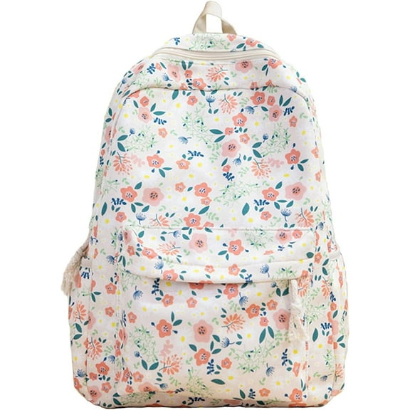 Cute Backpack Women Backpack Aesthetics Preppy Backpack College Backpack Floral Backpack Pink