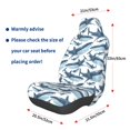thumbnail image 3 of Wukai Cute Shark Full Set Car Seat Covers with Soft Padding Universal Auto Front Seats Protector and Cushion Mat, 3 of 5