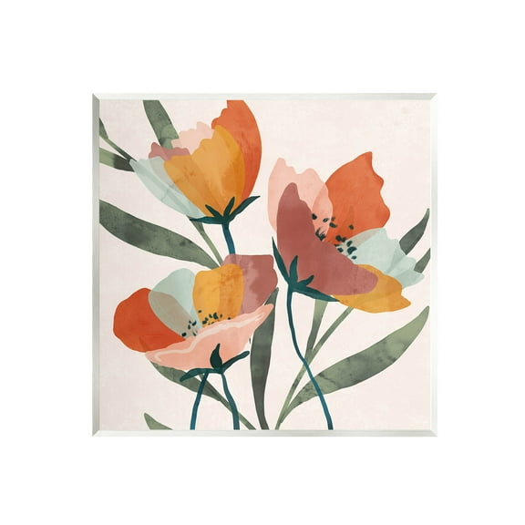 Stupell Industries Modern Blooming Flower Blossom Petals Graphic Art Unframed Art Print Wall Art, Design by Nina Blue